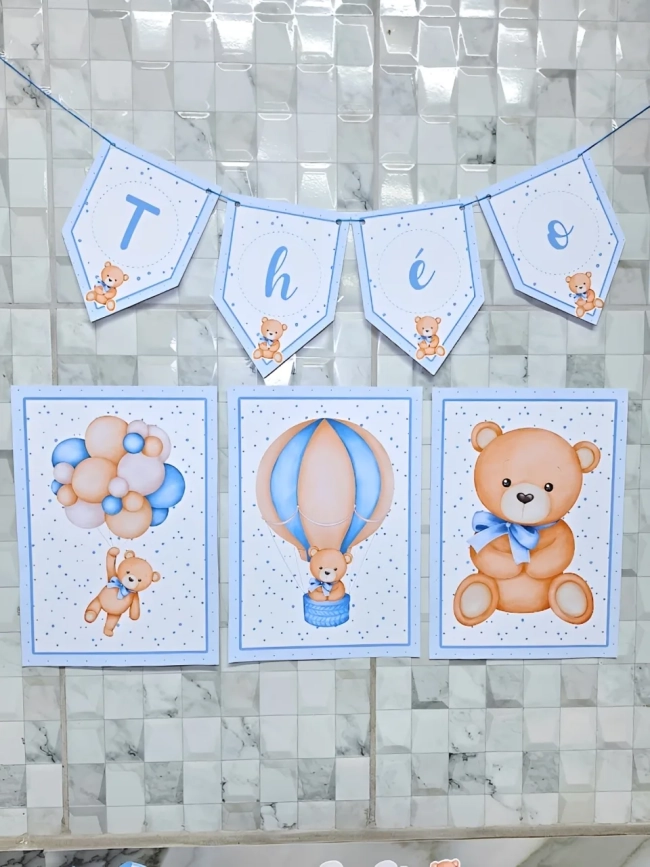 Kit Festa Completo Personalizado (Só um bolinho) - Chá de Bebê (Fazemos outros temas)