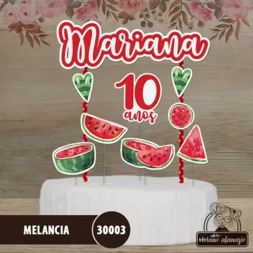Topo de Bolo Melancia - 30003