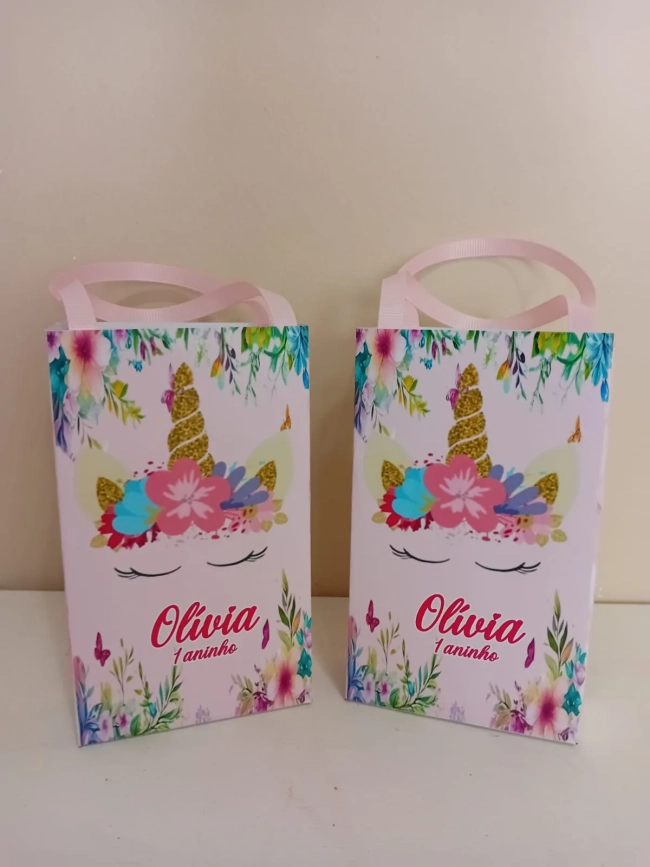 Sacolinhas Personalizadas Unicórnio para Lembrancinhas