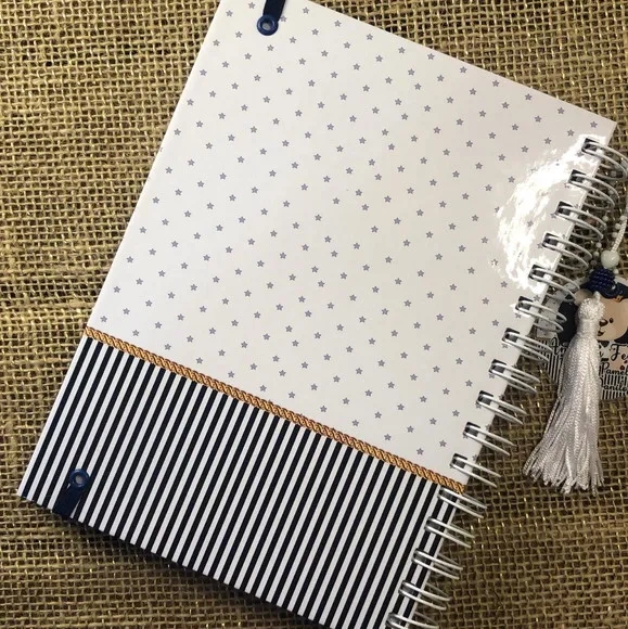 Caderneta de Saúde Personalizada Urso Príncipe Azul Marinho