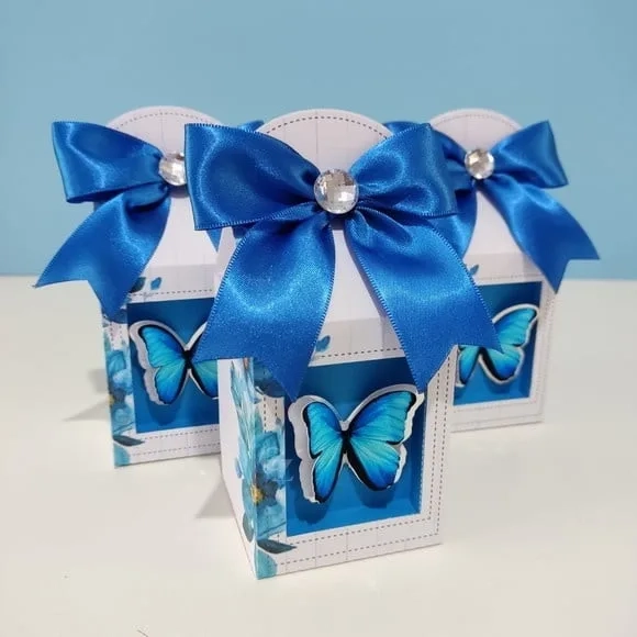 Kit 30 Lembrancinhas - Borboleta Azul