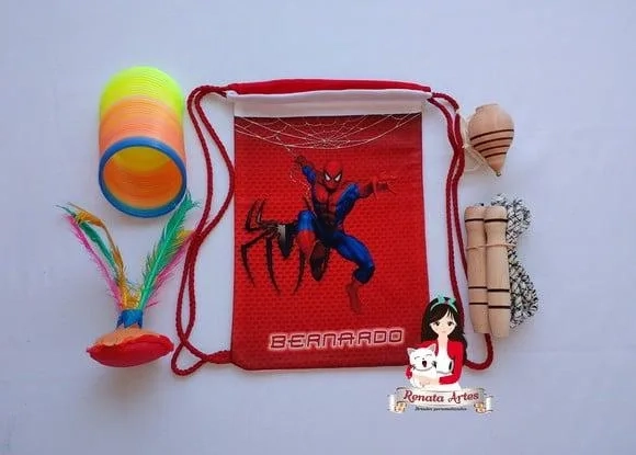 Mochila Boa Infância Tema Homem Aranha