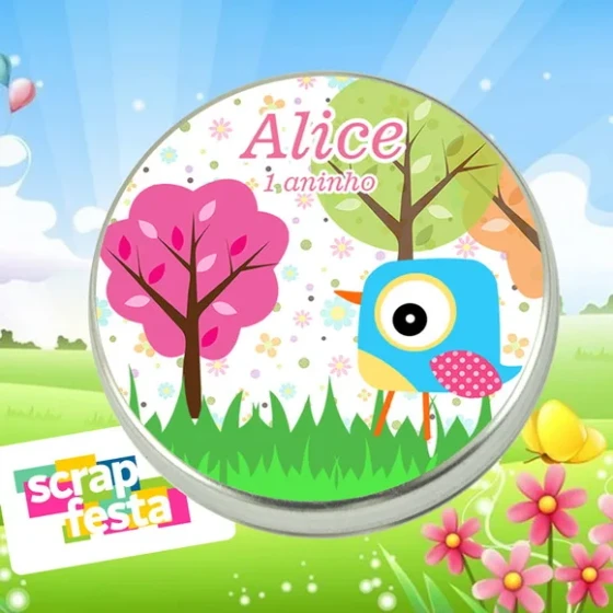 Latinhas Personalizadas Jardim Encantado