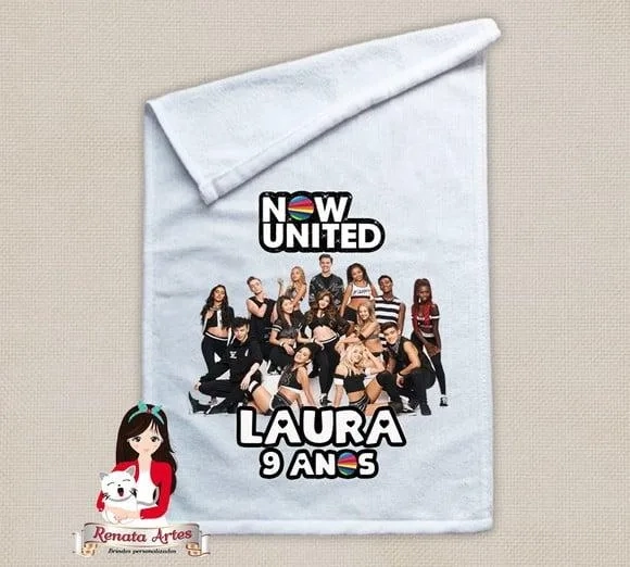 Toalhinha Personalizada Now United