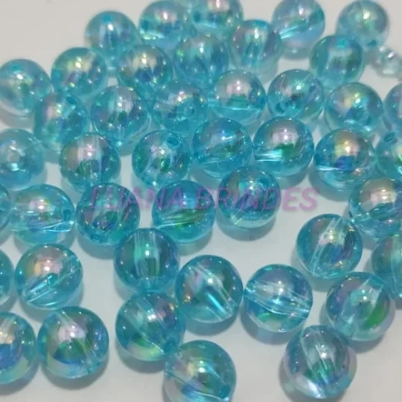 Bolinha Acrilica Furta Cor Azul 10mm Pacote 100 Unidades