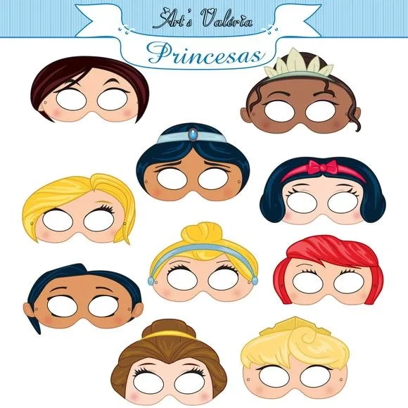 Máscaras Das Princesas - Valor Unitário