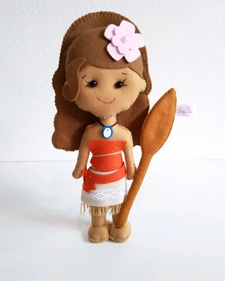 Combo Boneca Moana Lembrança ou Centro de Mesa 10 Peças