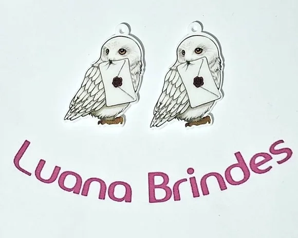 Pingente Coruja Edwiges Harry Potter Pct C/5 Peças