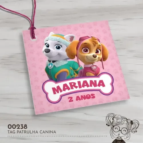 Tag Quadrada Patrulha Canina - 00238