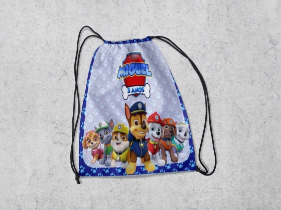 Mochilinha Personalizada para lembrancinhas Patrulha Canina