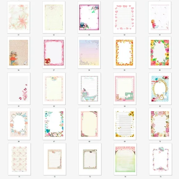Pack 100 Papéis De Carta Para Imprimir Em Pdf - Cod 66