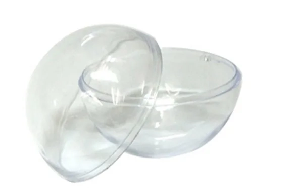 Bola Acrílica Transparente 7cm - Pacote com 10 Unidades