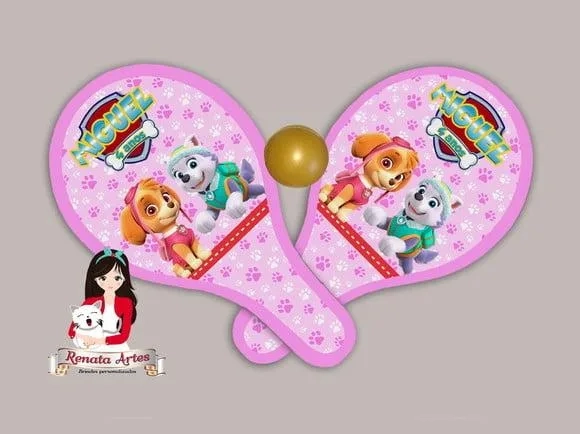 Raquete de Ping Pong Patrulha Canina Skie