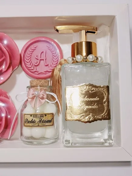 Presente Personalizado, Sabonete Líquido Luxo com Sabonetes