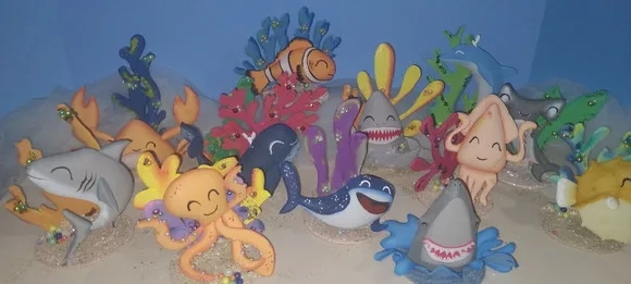 Combo com 25 Fundo do Mar Tons Fortes