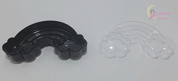 Baleiro Arco Íris Preto de acrílico - pct c/5 unidades