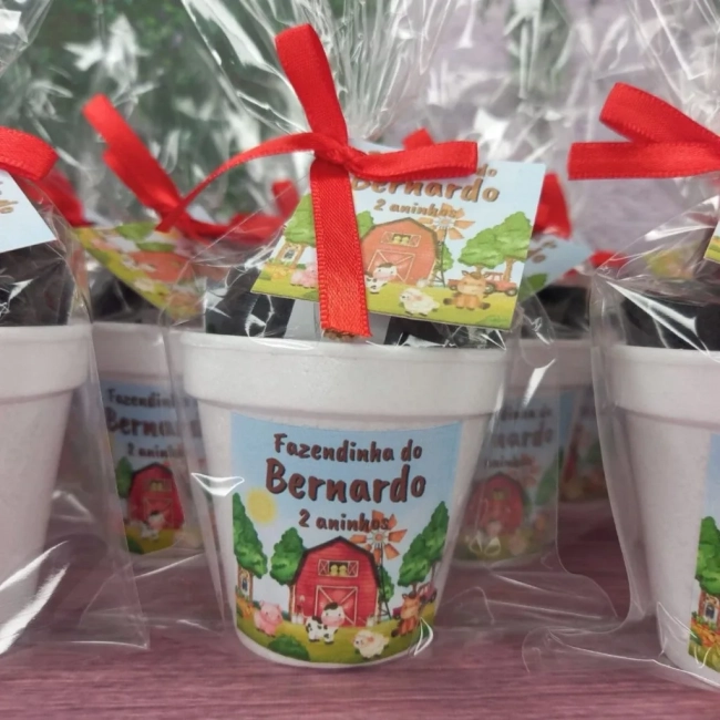 30 unidades Kit Jardinagem Fazendinha Vermelha - Trabalhamos com qualquer tema