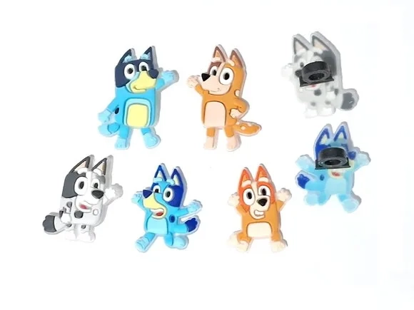 Ponteira P/lápis Bluey Emborrachado Pacote com 5 Unidades