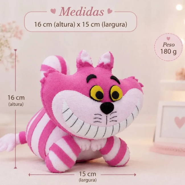 Boneco Gato De Cheshire Da Alice No País Maravilhas