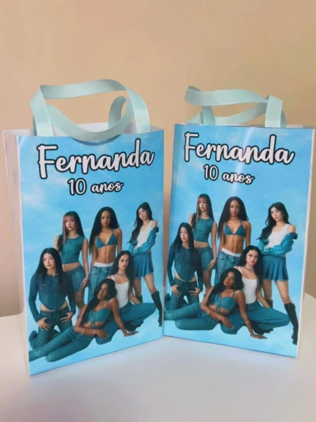 Sacolinhas Personalizada Katseye Lembrancinhas Para Aniversário