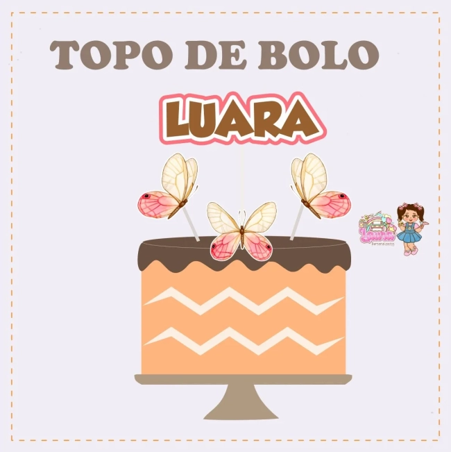 Kit Festa Só Um Bolinho BORBOLETAS - Decoração de Festa