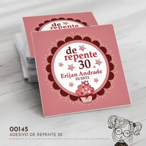 Adesivo Quadrado de Repente 30 - 00145