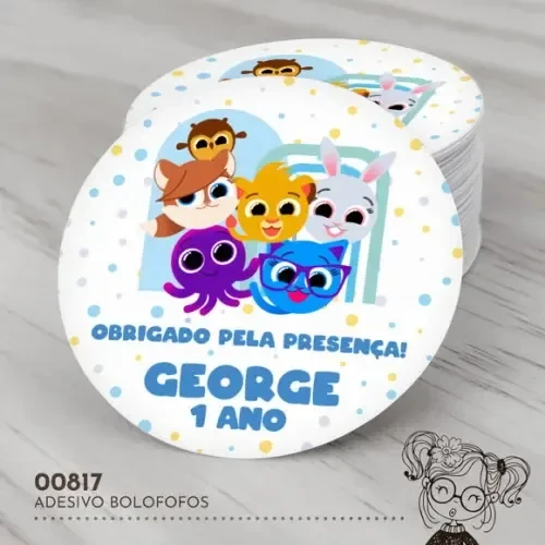 Adesivo Redondo Bolofofos - 00817