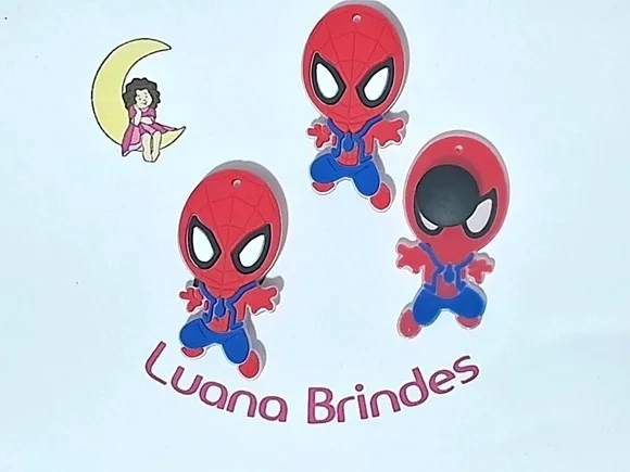 Pins de Crocs Homem Aranha Emborrachado Pacote com 6 Unidade
