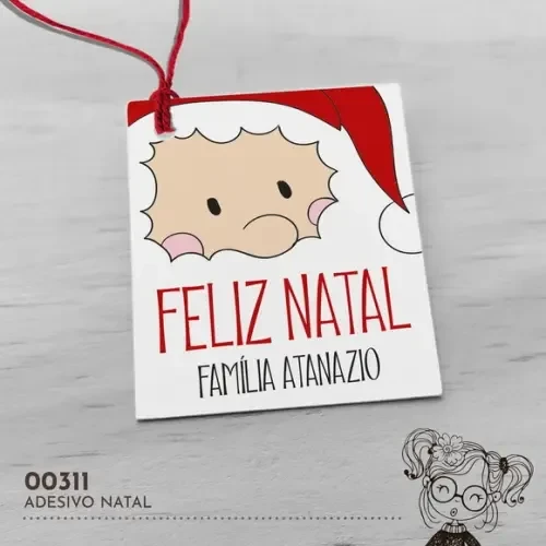 Tag Retangular Natal - 00311
