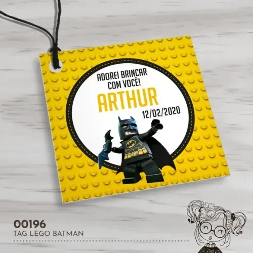 Tag Quadrada Batman Lego - 00196