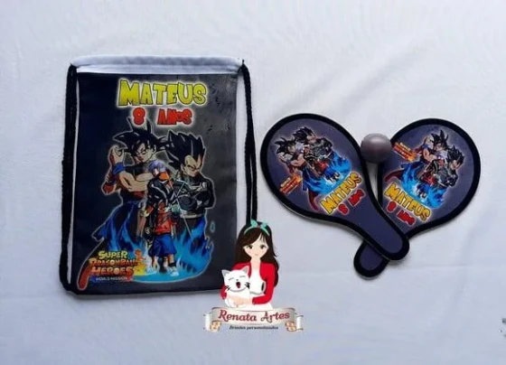 Mochila Ping Pong Personalizada Tema Dragon Ball Heroes