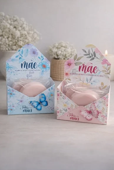 Caixa Envelope para Sabonete Dia das Mães