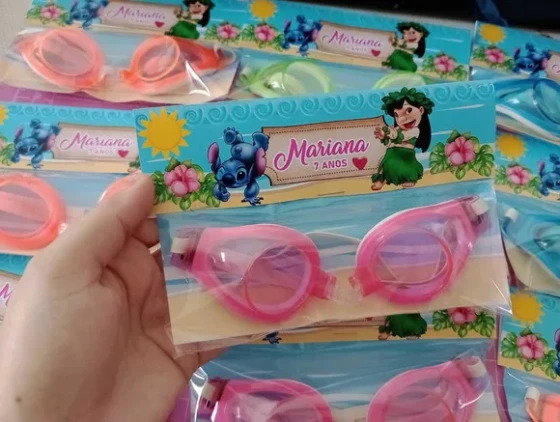 Festa Stitch Lembrancinha Óculos de Natação Personalizados