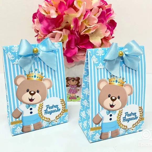 Kit Festa Ursinho Príncipe Realeza - 50 Peças