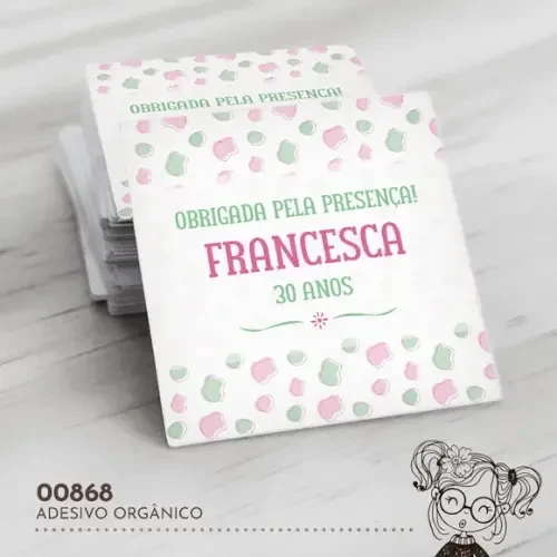 Adesivo Quadrado Orgânico - 00868