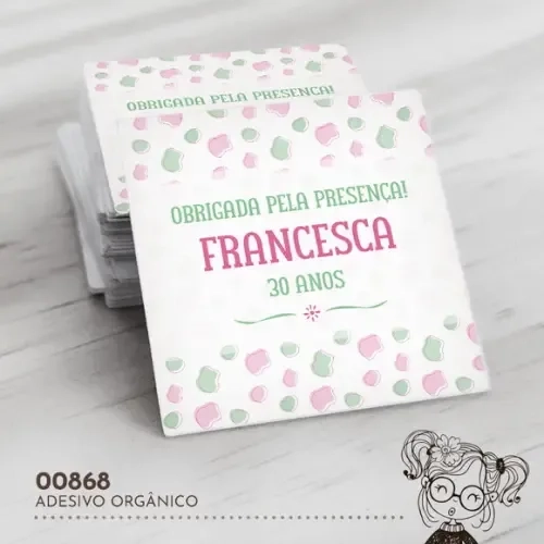 Adesivo Quadrado Orgânico - 00868