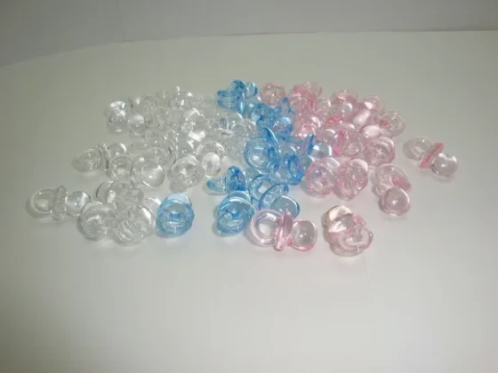 mini chupetinha de acrilico pct com 100 unidades