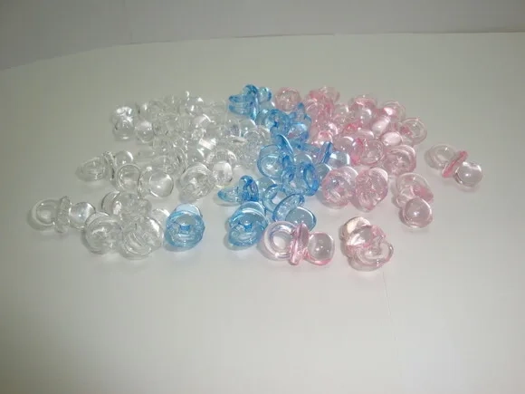 mini chupetinha de acrilico pct com 100 unidades
