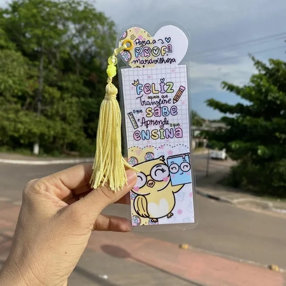 Marca Páginas Plastificado Tassel - Dia do Professor