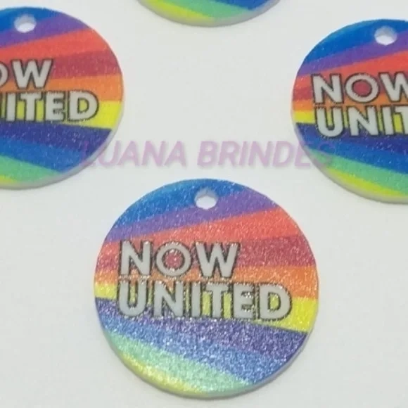 Pingente Now United de Acrílico U.V. - pct c/ 6 unid