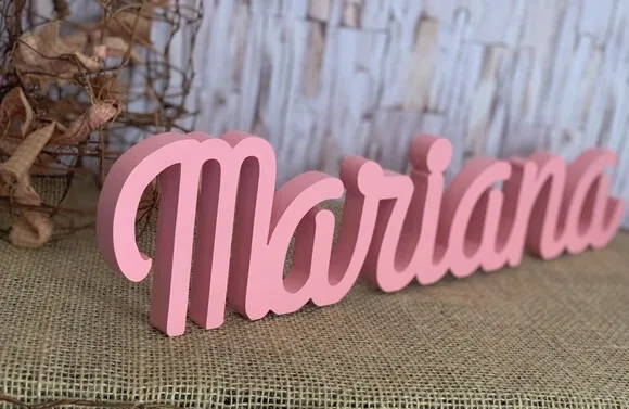 Nomes de mdf Linha Cursiva