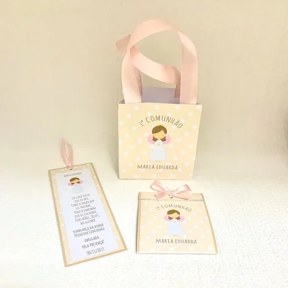 Kit Sacolinha personalizada + Sachê sementinha + marcador