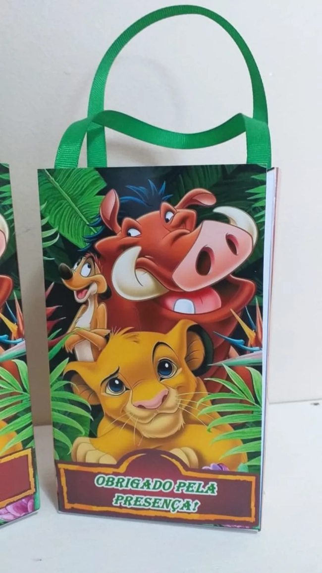 Sacolinhas Personalizadas Rei Leão para Lembrancinhas