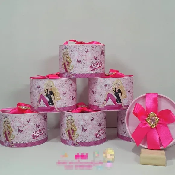Tubo Latas Personalizadas 7x10 "luxo" Barbie