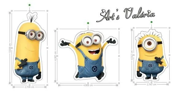 Apliques Minions - Capote com o Trio