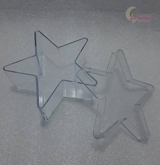 Caixinha Estrela de acrílico para Lembrancinha-pct c/4 unid