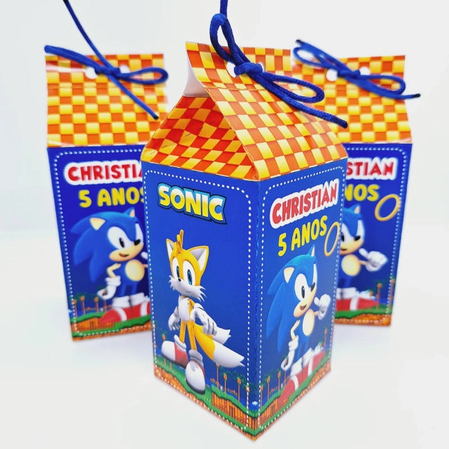 PEGUE E MONTE - Kit Festa SONIIC - Decoração de Festa - Caixinhas Personalizadas