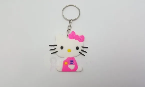 Chaveiro da Hello Kitty Emborrachado de 4,8cm