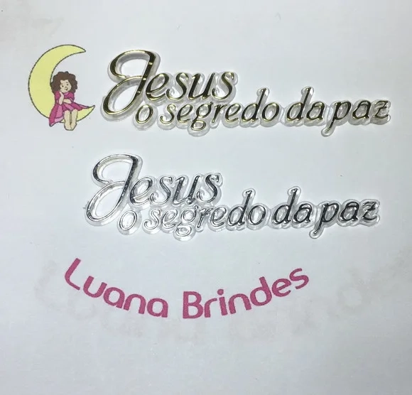 Plaquinhas jesus o Segredo da Paz de Acrílico Inj. Pct C/5