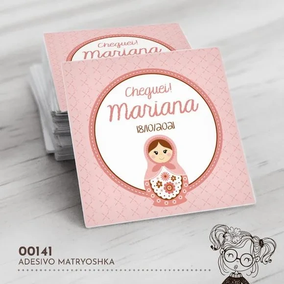 Adesivo Quadrado Matryoshka - 00141
